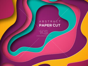 Background trừu tượng 3D với hình dạng cắt giấy - KS3327