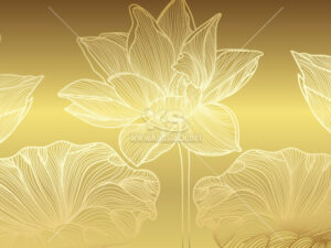 Vector hoa sen vàng - KS3743